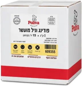 פודינג וניל מועשר קרטון 15ק”ג